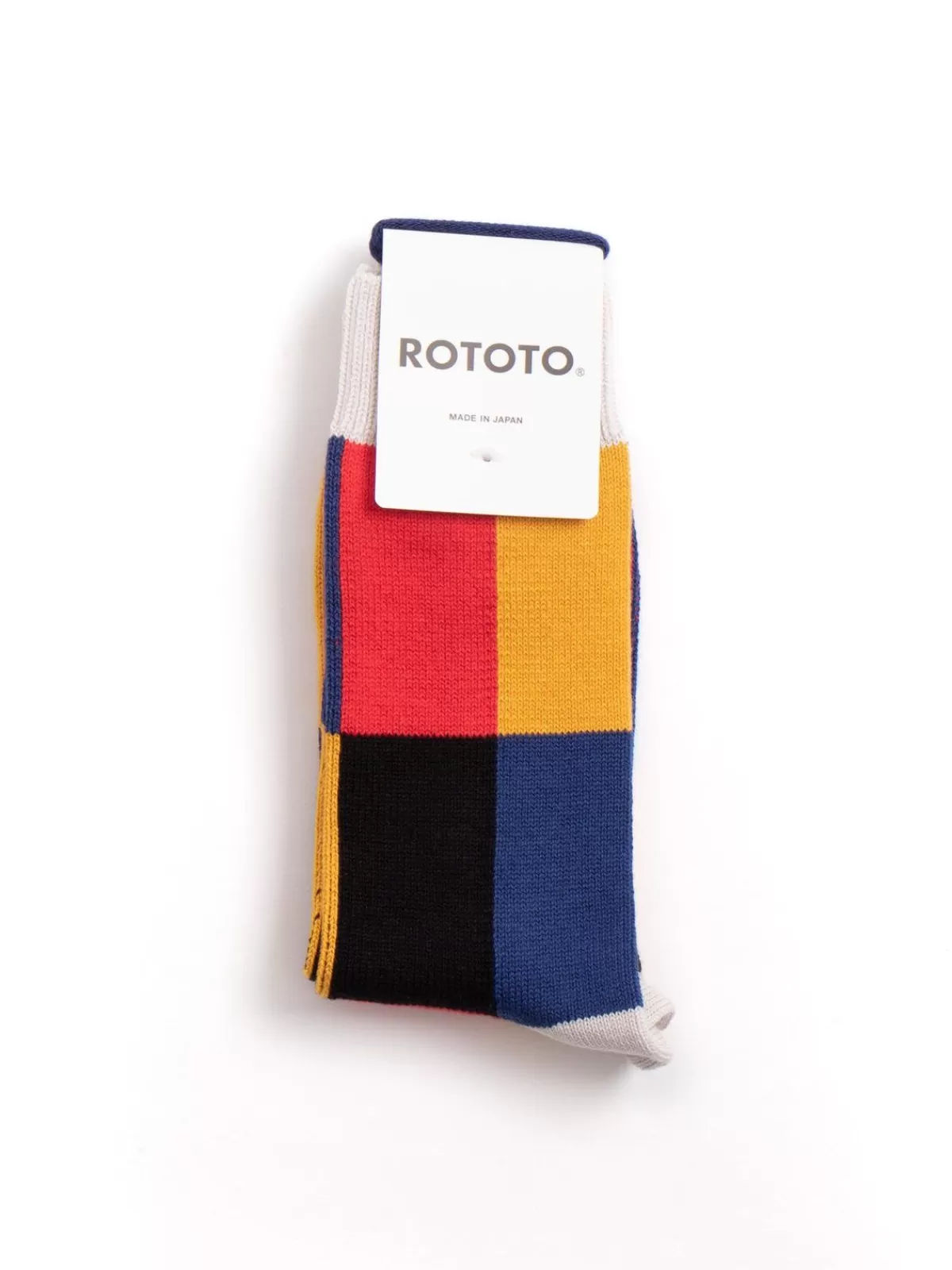 4 Panel Crew Socks L.Gray/Yellow/D.Blue^RoToTo Discount