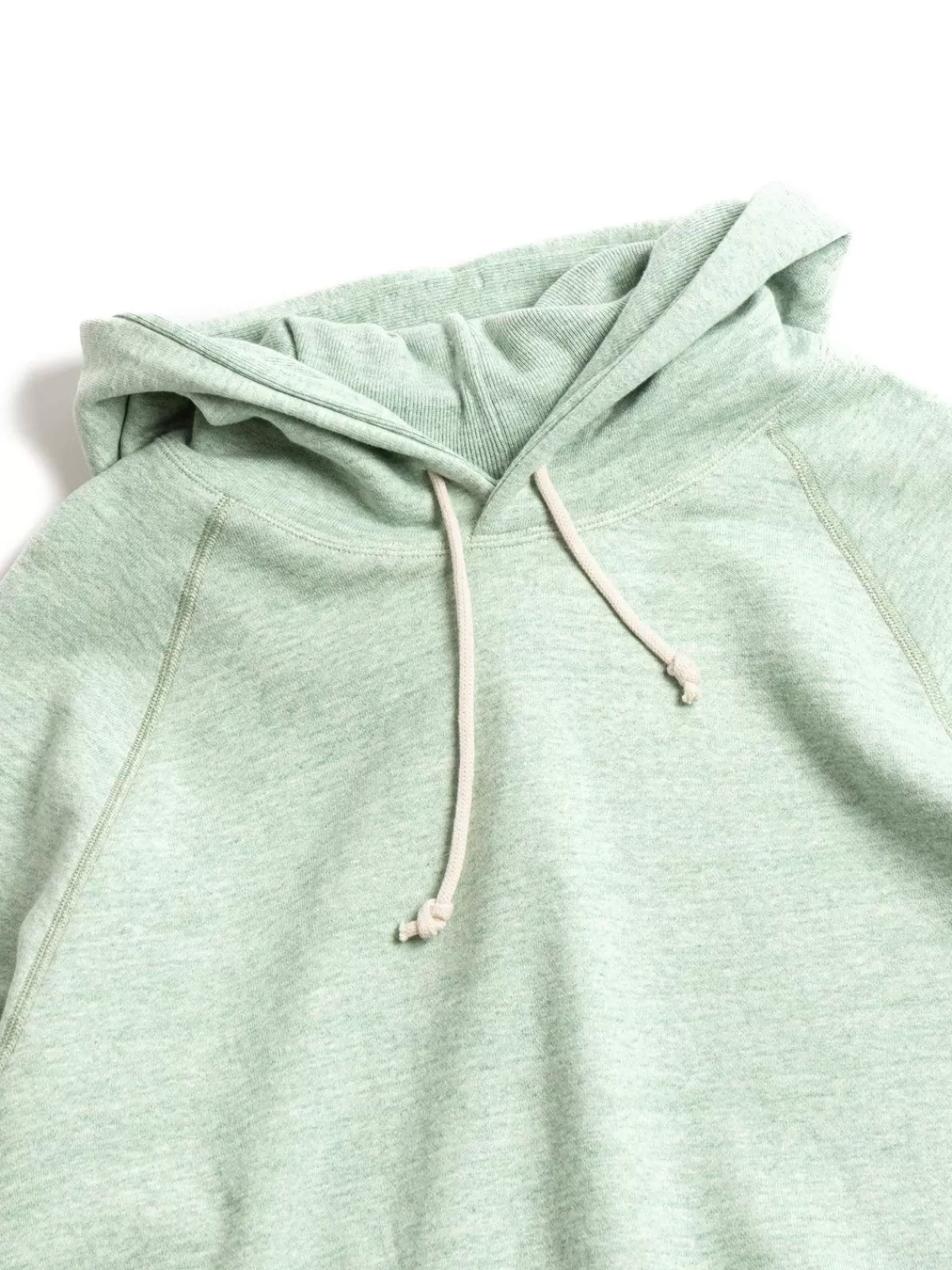 88/12 Heather 4 Needle Raglan Hoodie Green^DENIME Discount