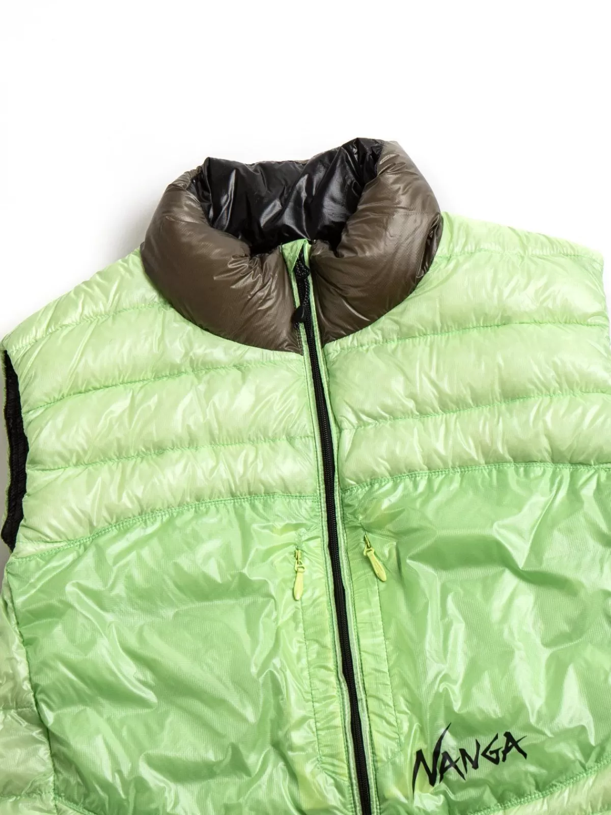 Aerial Down Vest Packable Yellow Green^NANGA New