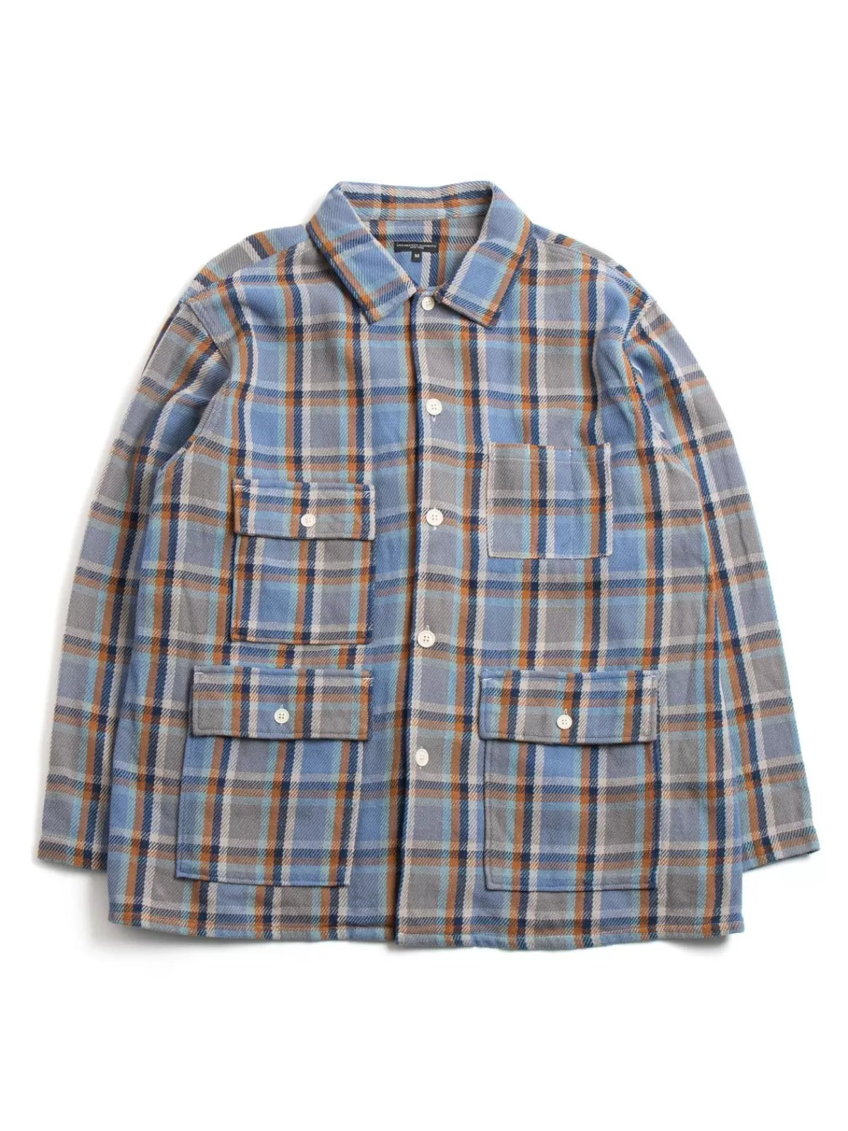 Ba Shirt Jacket Blue Cotton Heavy Twill Plaid^Engineered Garments Flash Sale