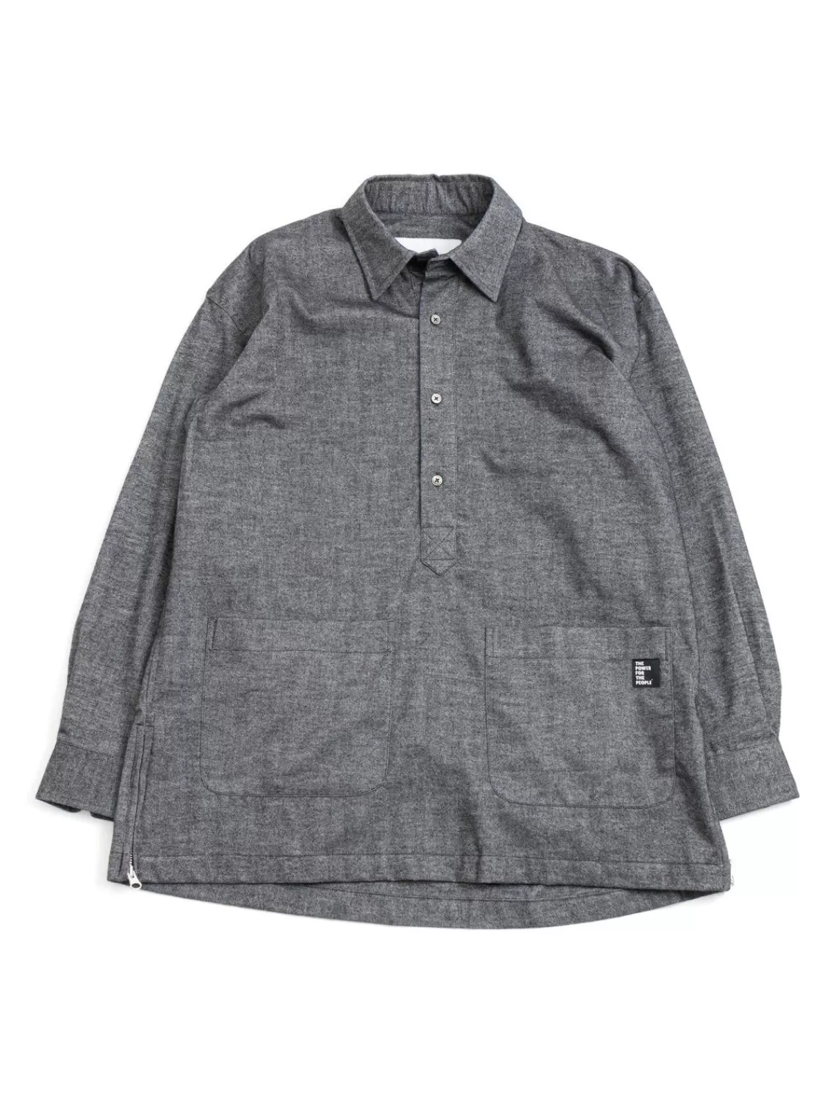 Booker Zip Smock Shirt Graphite^The Power For The People x Cheap