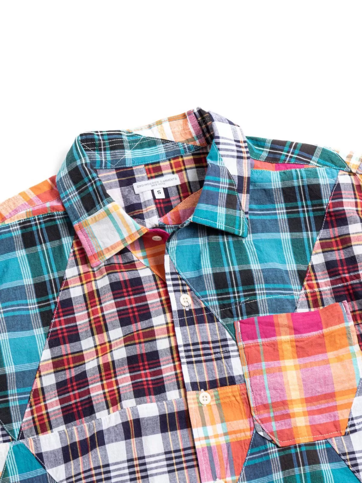 Camp Shirt Multi Color Triangle Patchwork^Engineered Garments Best Sale