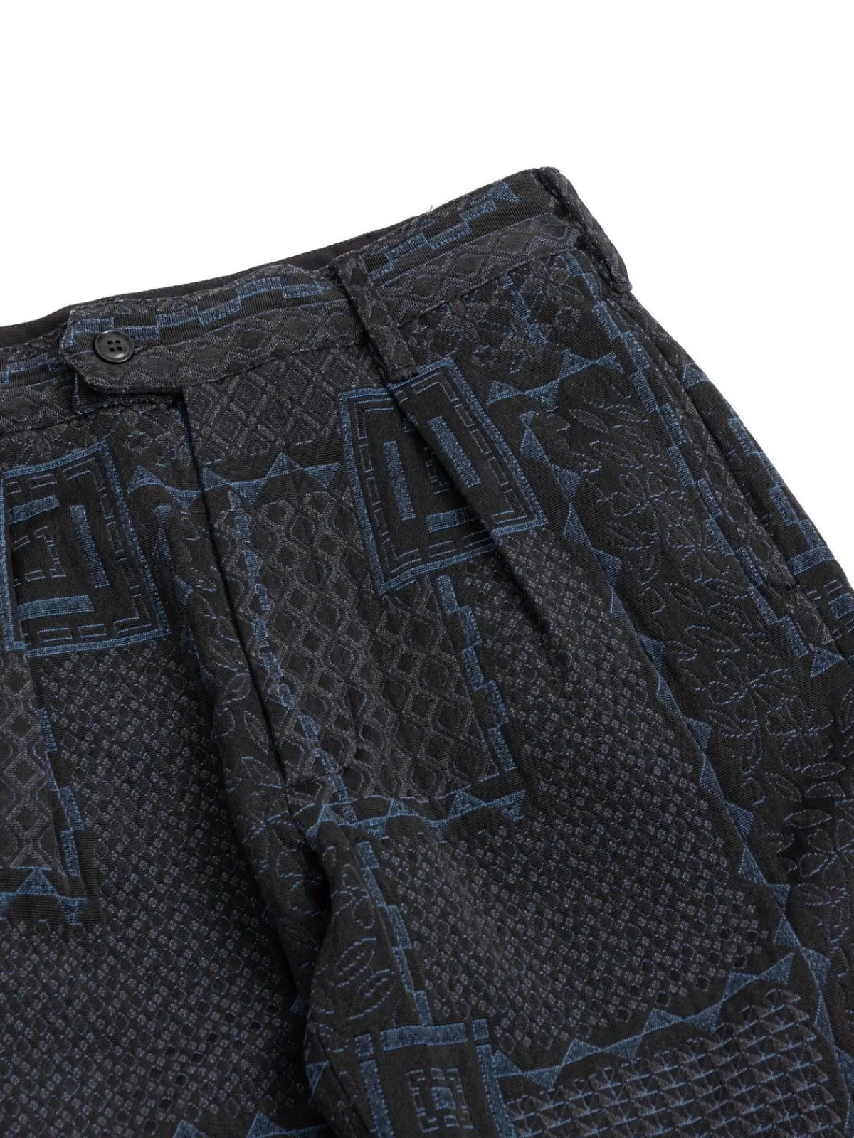 Carlyle Pant Black Navy Cp Geo Jacquard^Engineered Garments New