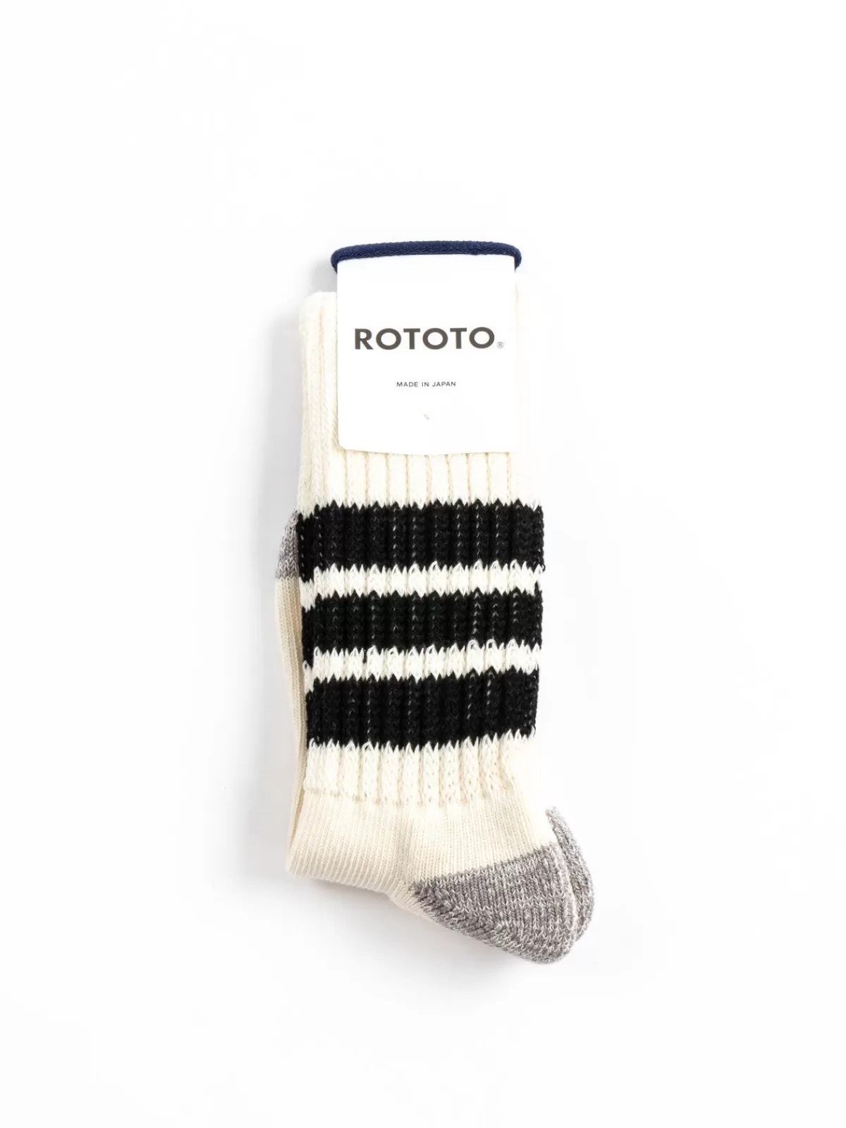 Coarse Ribbed Oldschool Crew Socks Black^RoToTo Best Sale