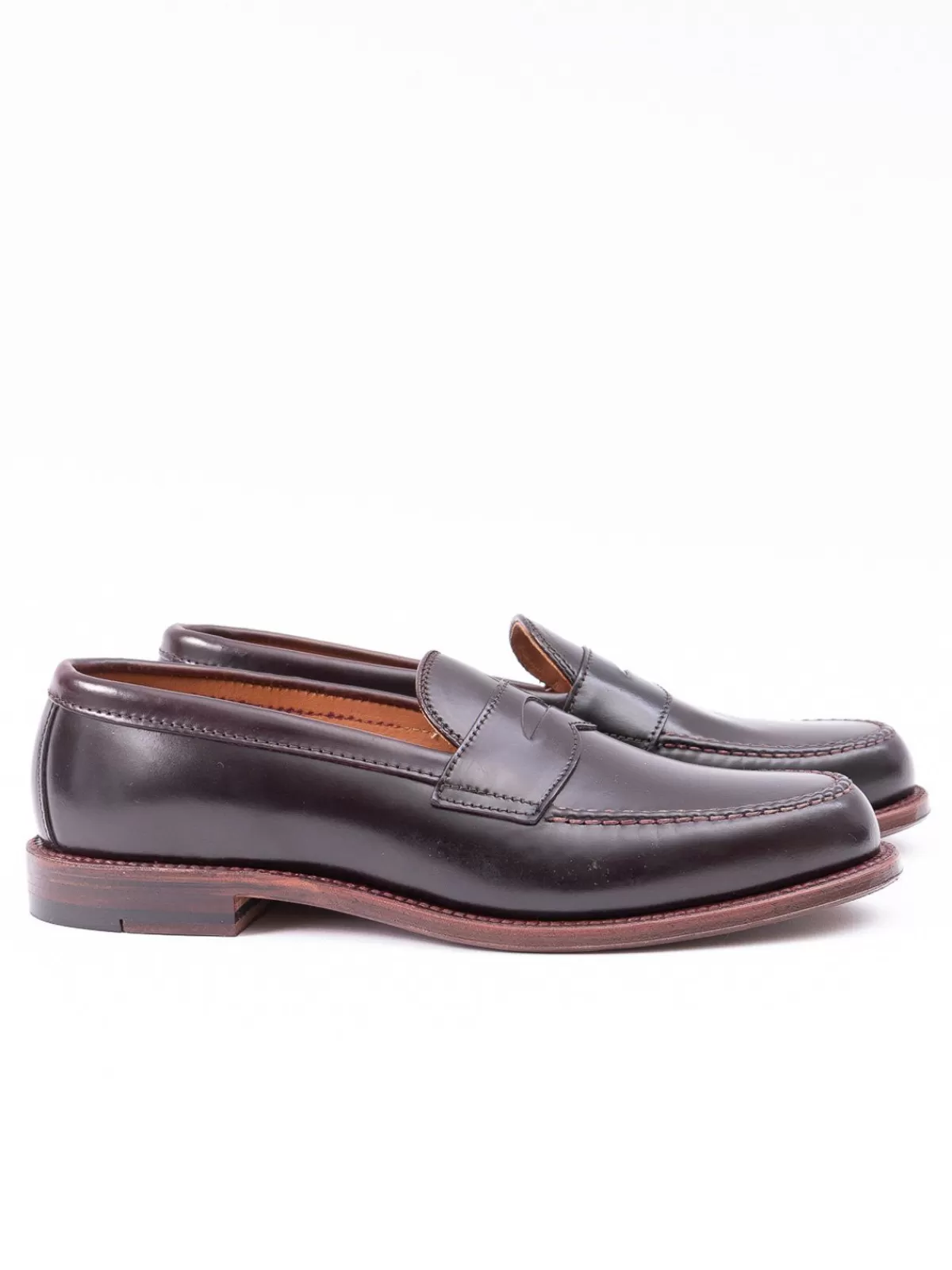 Color 8 Cordovan Leisure Handsewn Moccasin^Alden for The Bureau Online