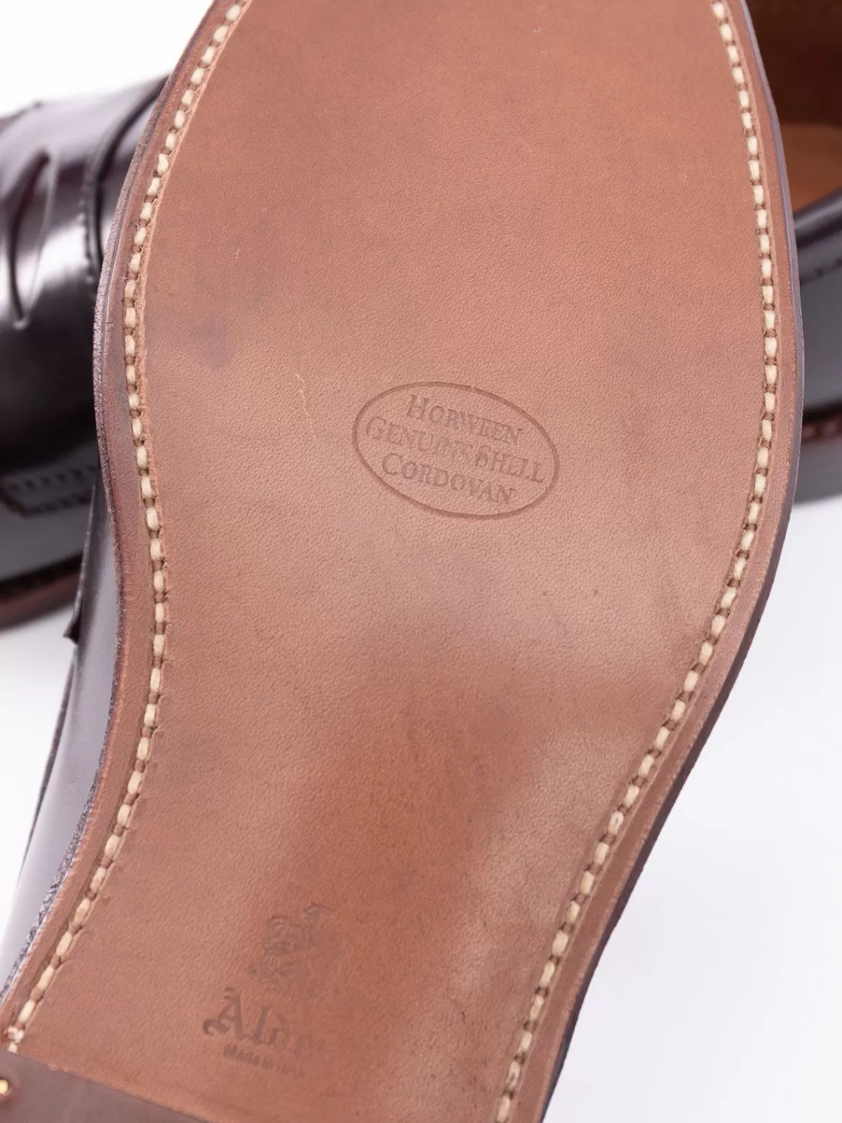 Color 8 Cordovan Leisure Handsewn Moccasin^Alden for The Bureau Online