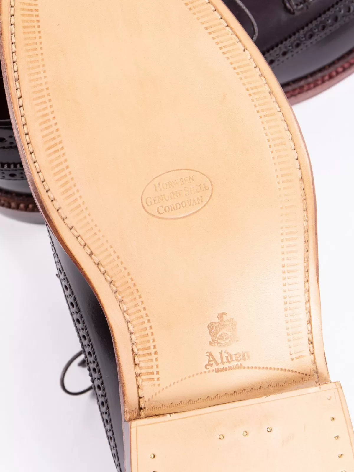 Color 8 Cordovan Long Wing Blucher^Alden for The Bureau Hot