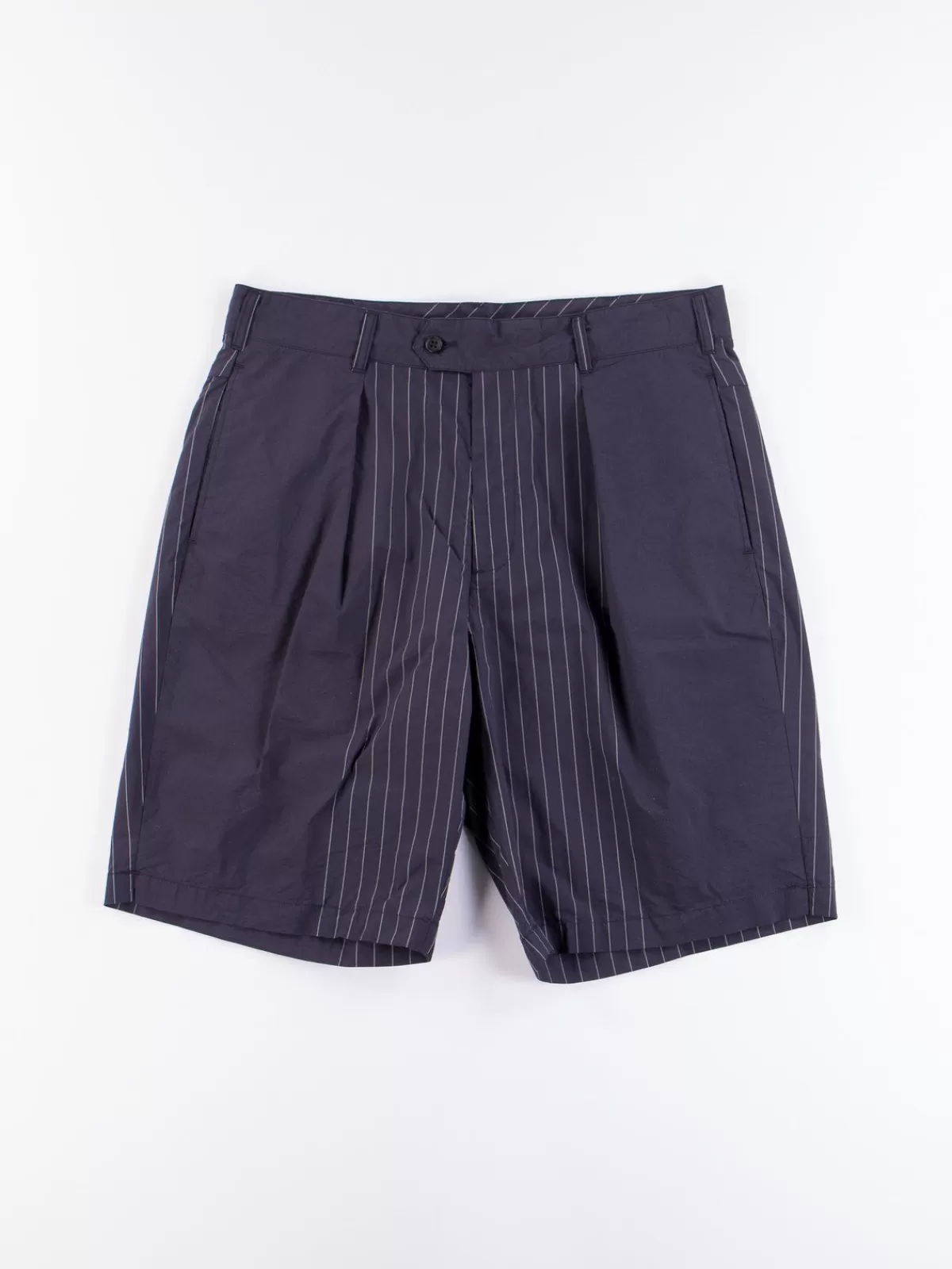 Dark Navy Nyco Gangster Stripe Sunset Short^Engineered Garments Store