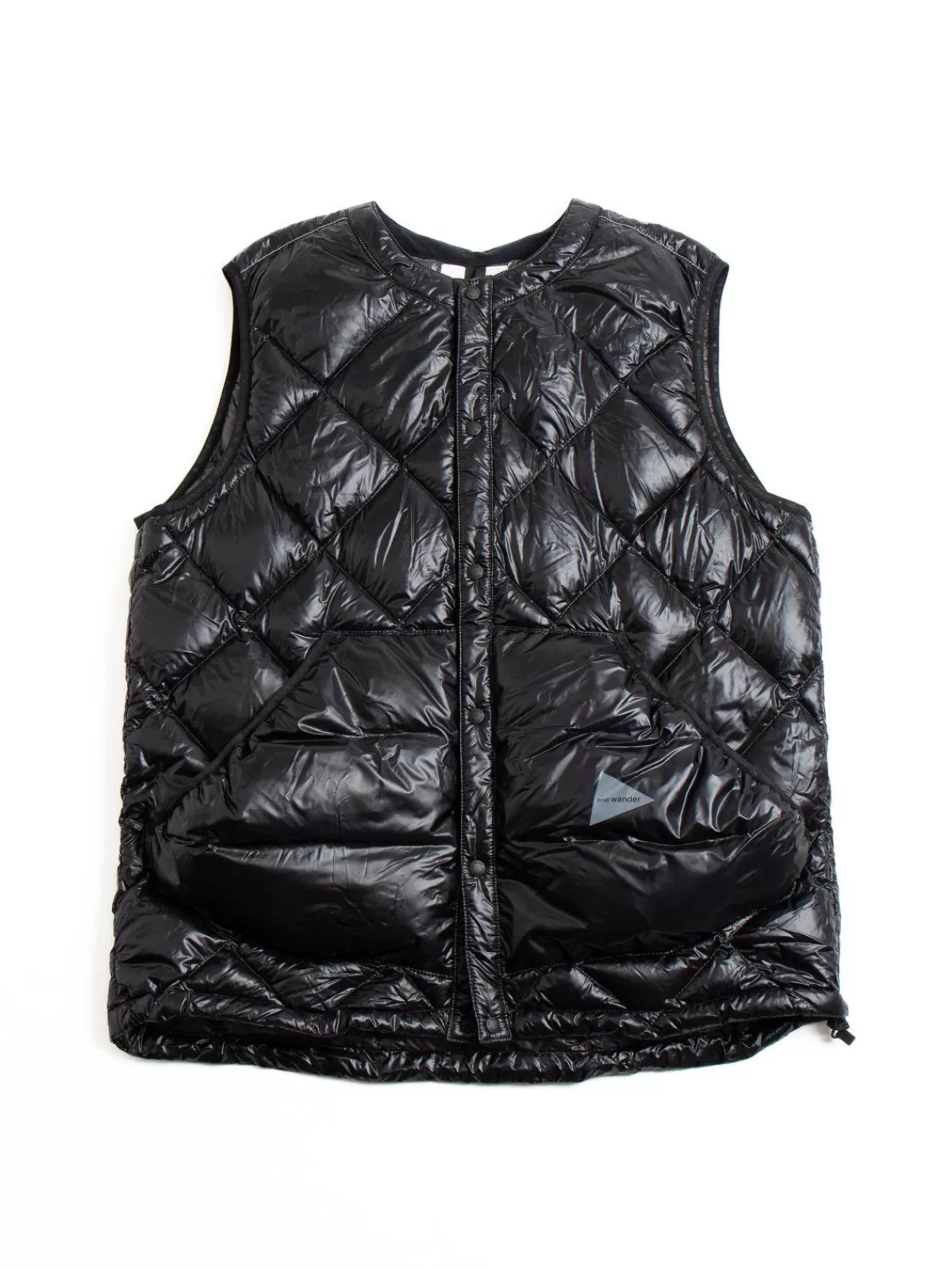 Diamond Stitch Down Vest Black^and wander Hot