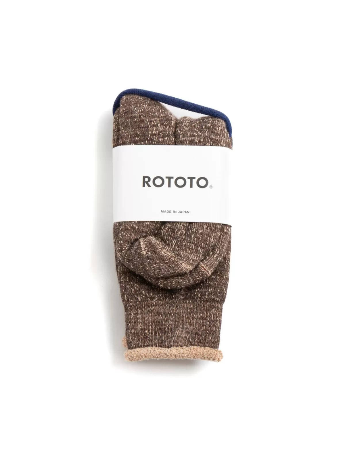 Double Face Crew Socks Merino Wool & Organic Cotton D.Brown / Brown^RoToTo Online