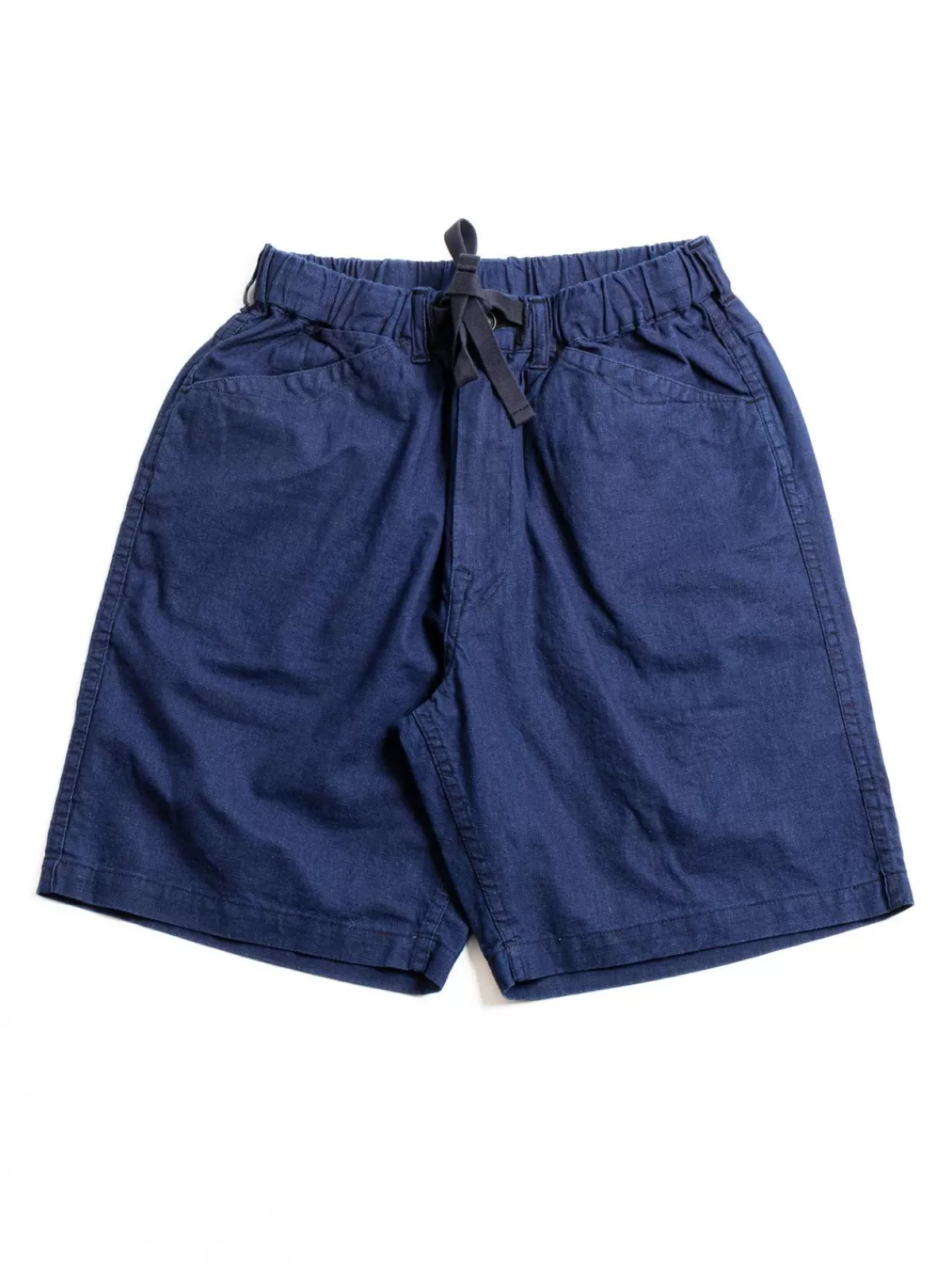 E Z Travail Shorts Cotton Linen Sheeting Indigo^Post O’alls Best Sale