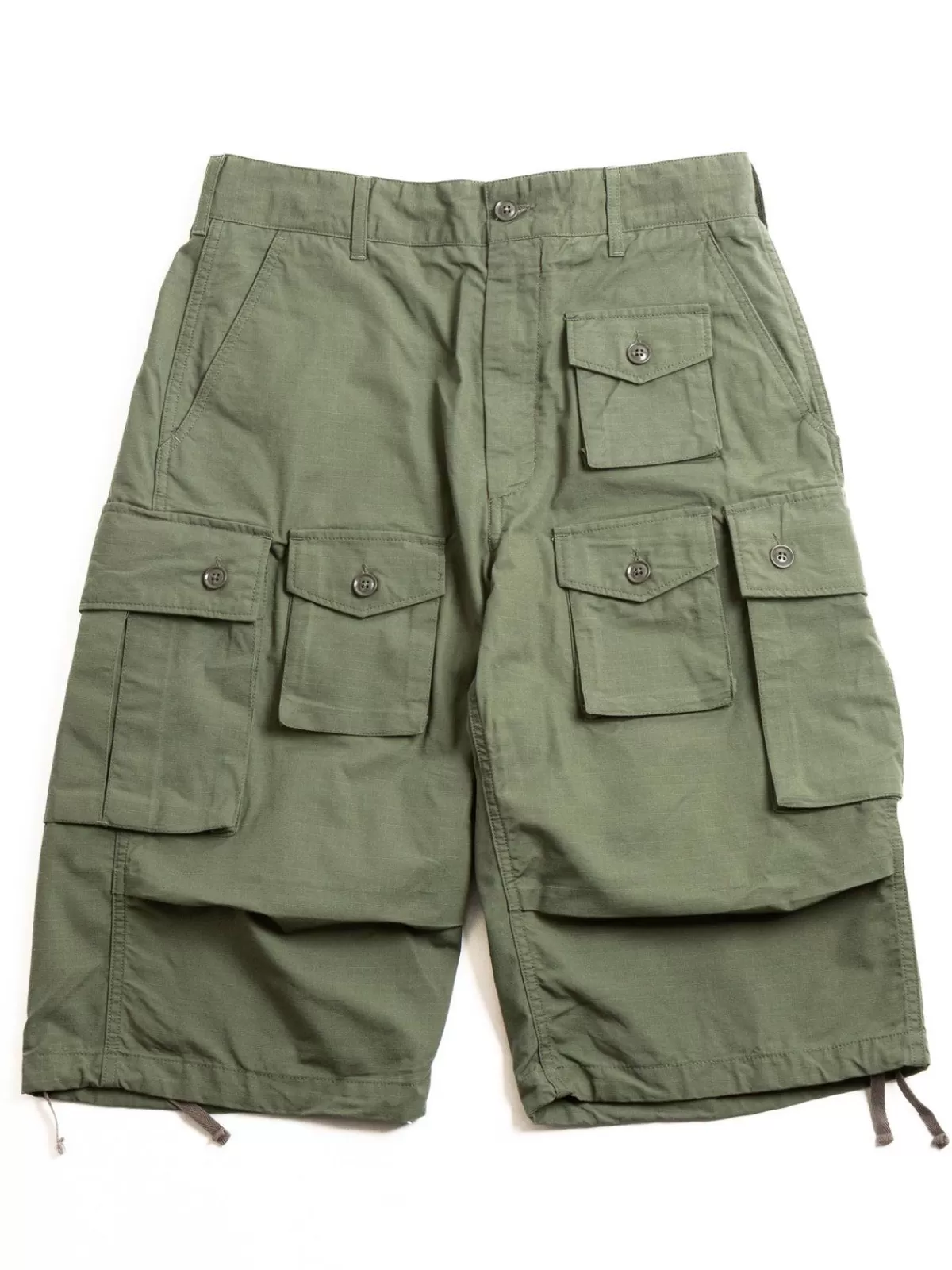 Fa Short Olive Cotton Ripstop^Engineered Garments Cheap