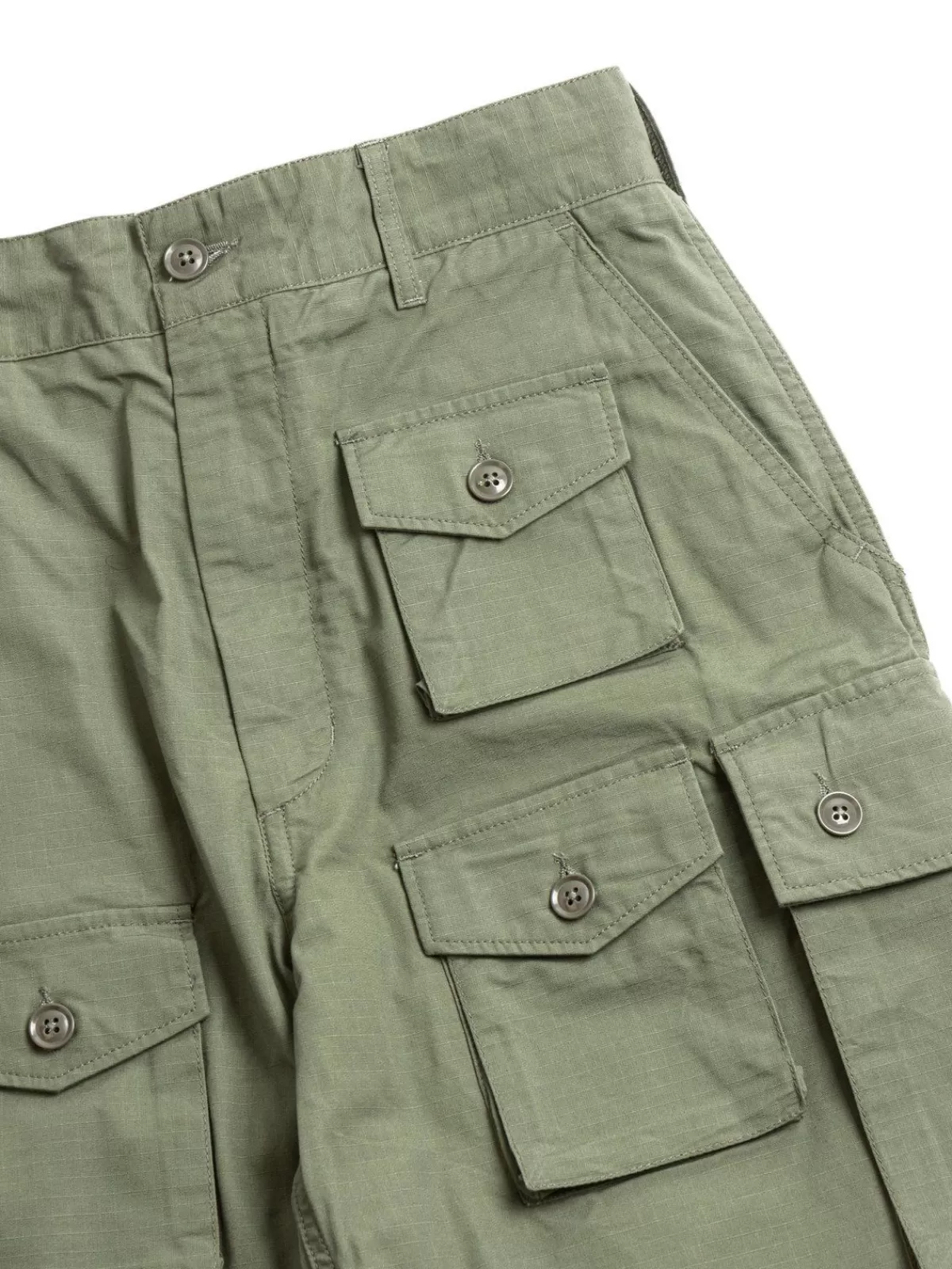 Fa Short Olive Cotton Ripstop^Engineered Garments Cheap