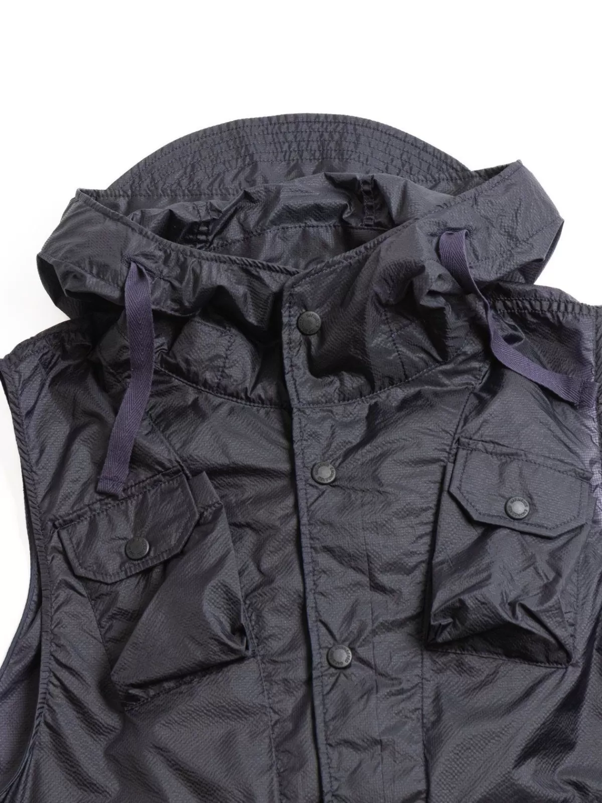 Field Vest Dark Navy Nylon Micro Ripstop^Engineered Garments Outlet