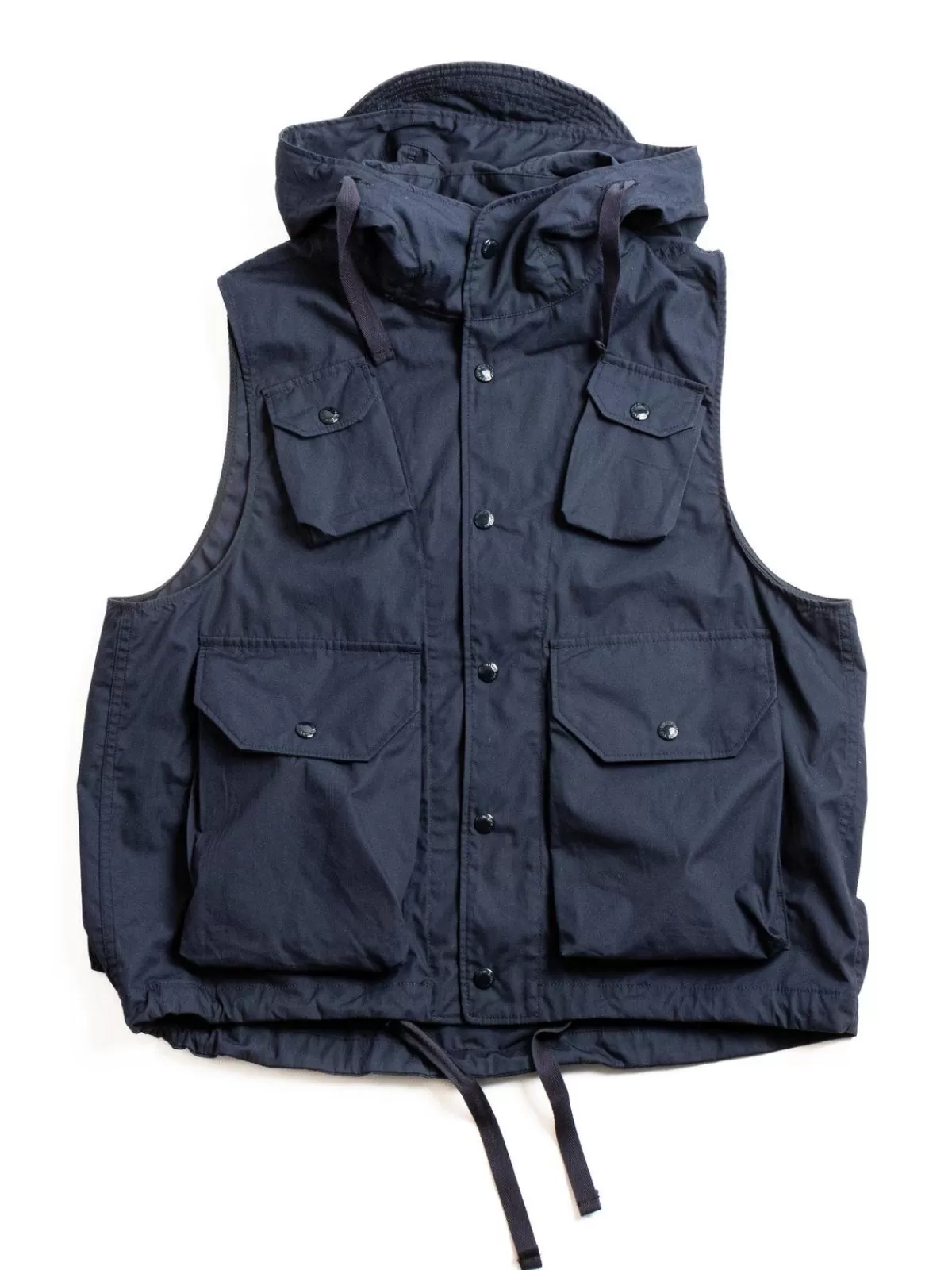 Field Vest Navy Cotton Duracloth Poplin^Engineered Garments Shop