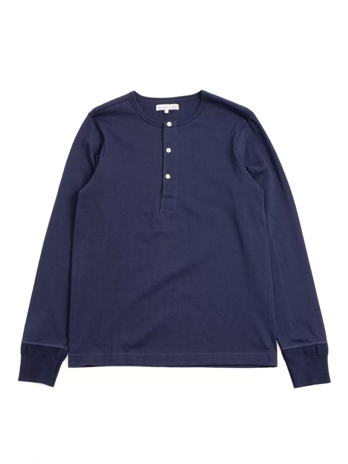 Good Originals 206 Loop Wheel Henley 8,6Oz Ink Blue^Merz B. Schwanen Hot