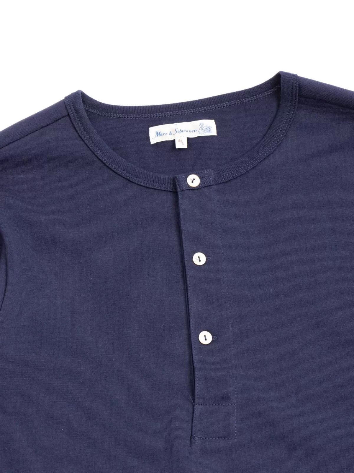 Good Originals 206 Loop Wheel Henley 8,6Oz Ink Blue^Merz B. Schwanen Hot