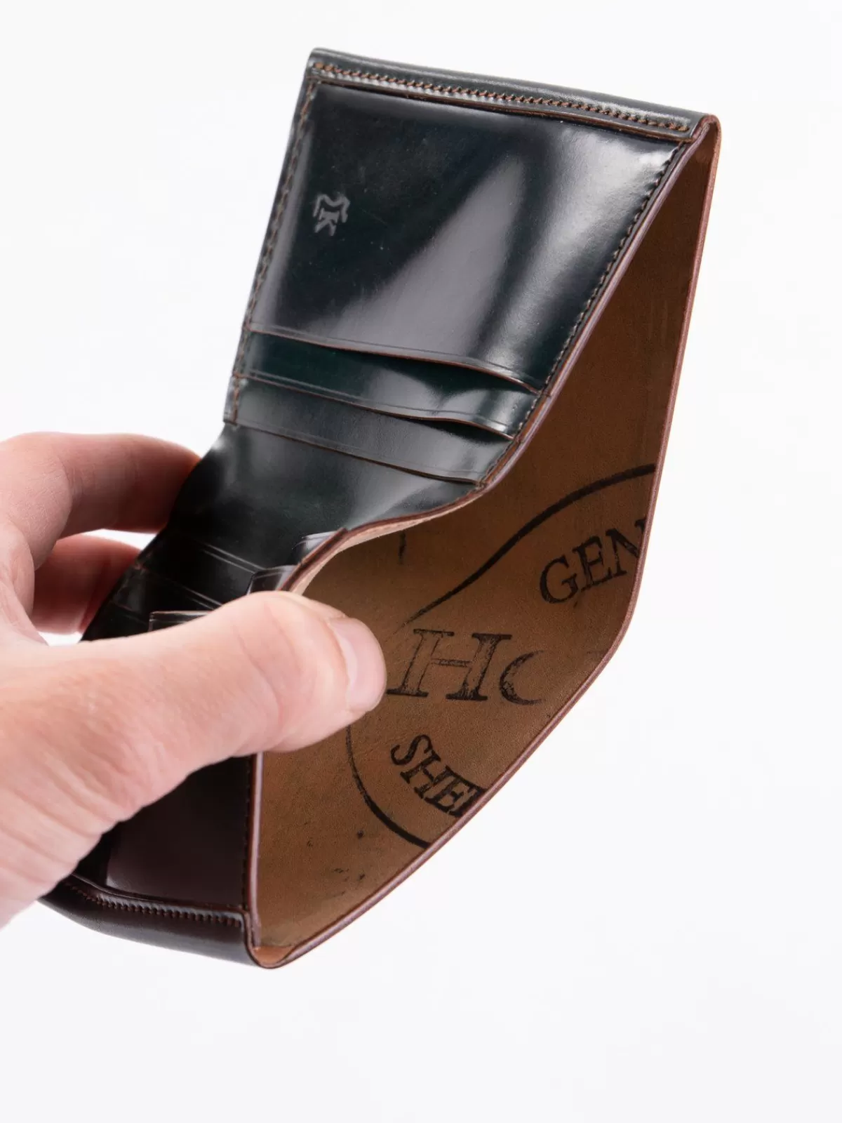 Green Horween Cordovan 3 3 Wallet^KREIS Cheap