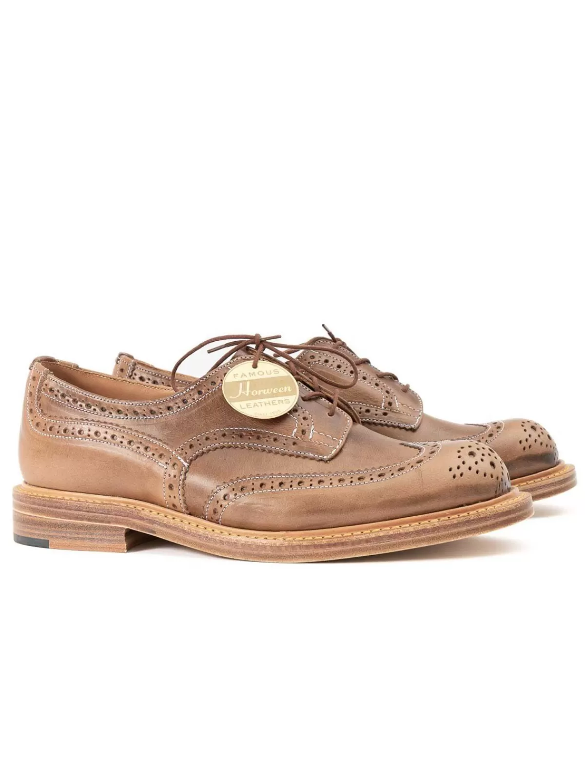 Horween Natural Cxl Tbb Brogue Shoe^Tricker’s Oddment Sale New