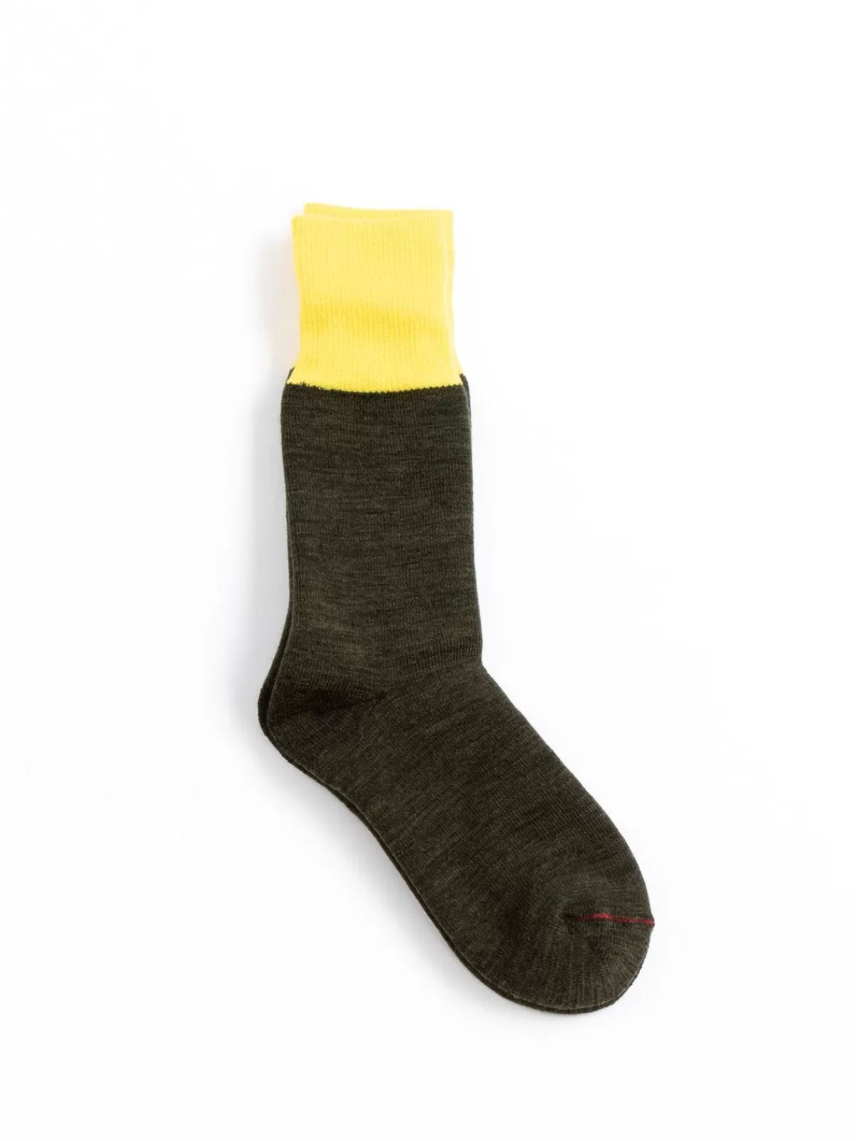 Hybrid Boot Crew Socks "Merinowool & Polypropylene" Yellow/Olive^RoToTo Store