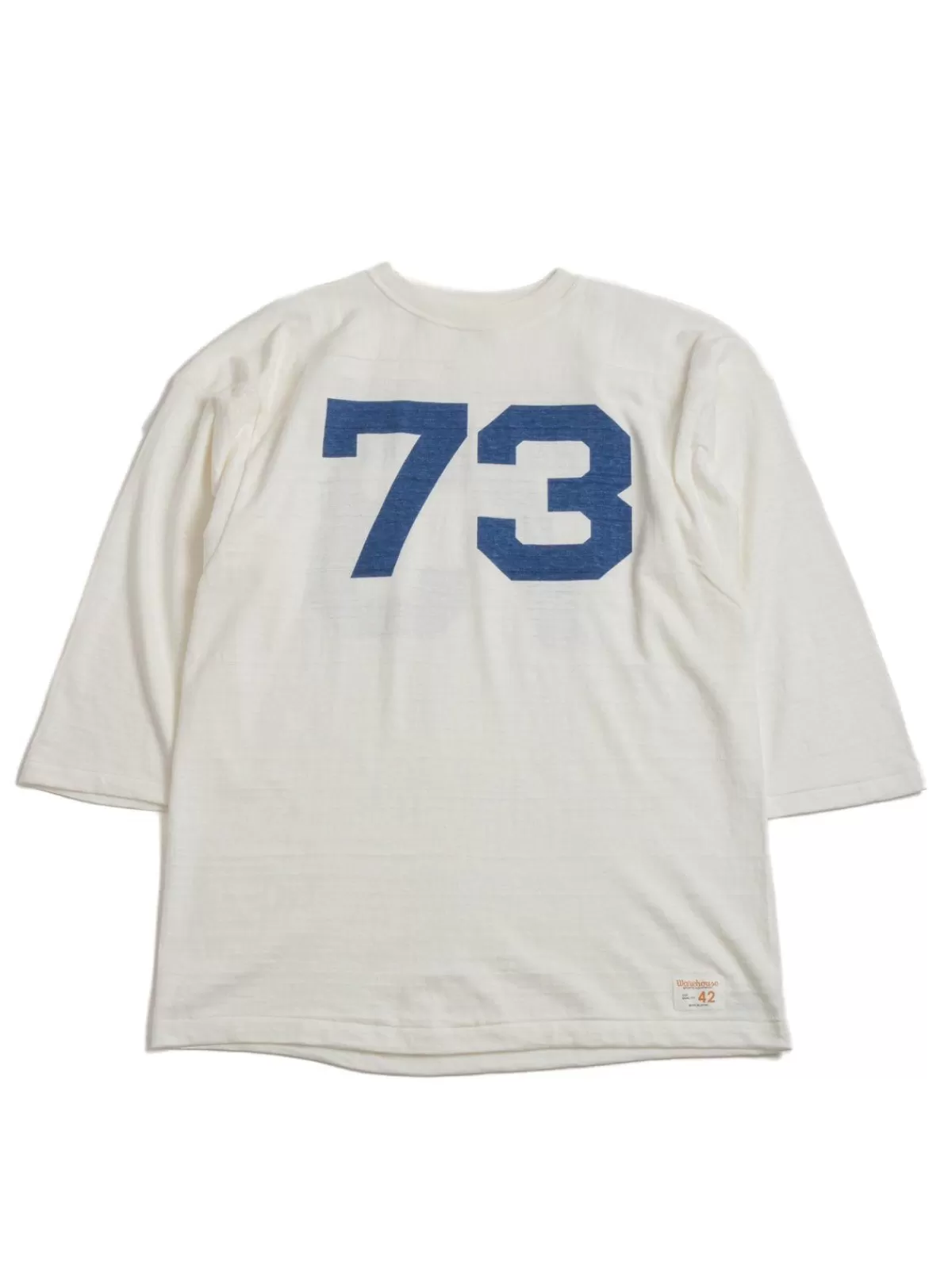 Lot 4063 Sleeve Football No.73 Tee Off White^Warehouse & Co Cheap