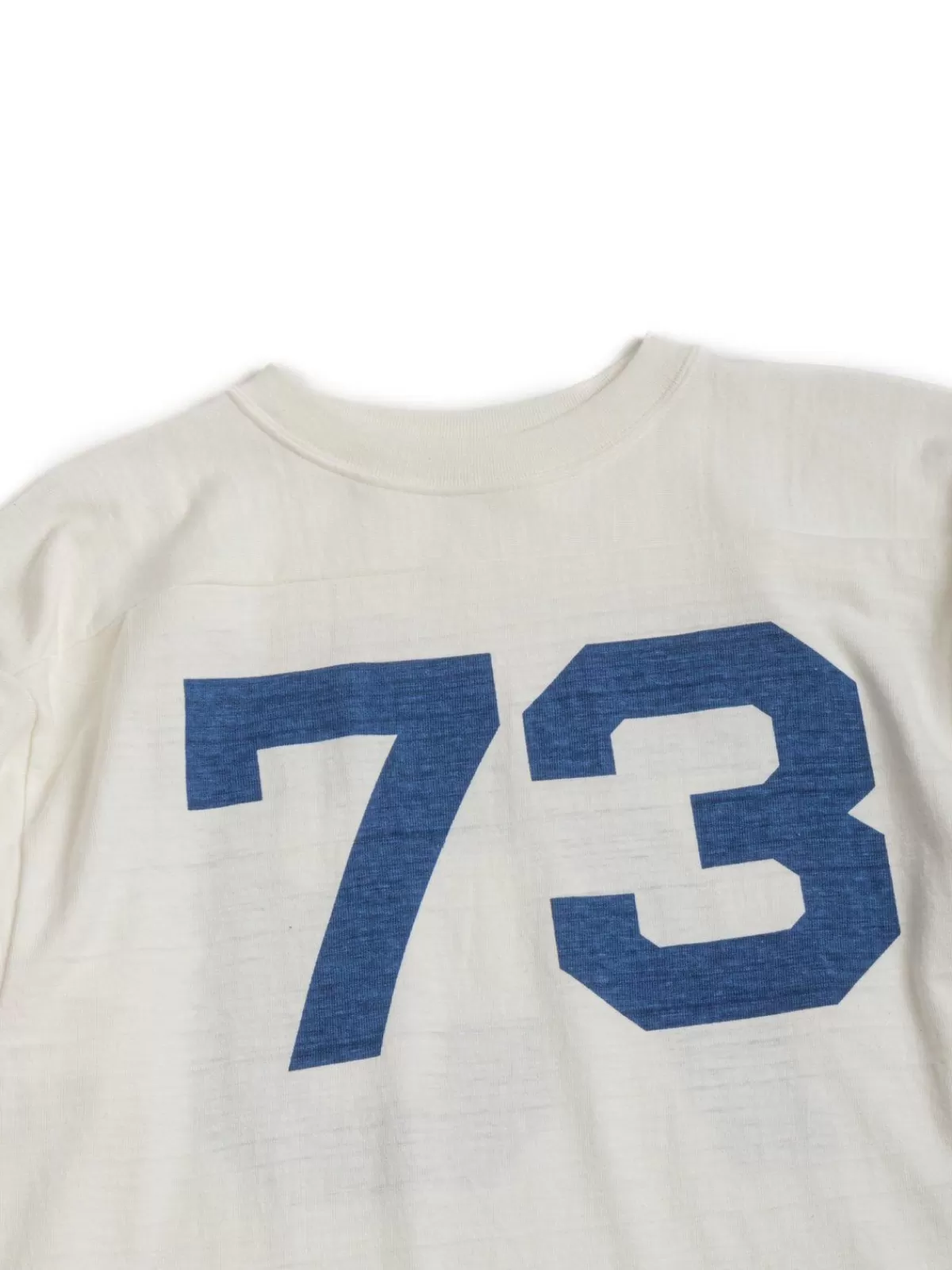 Lot 4063 Sleeve Football No.73 Tee Off White^Warehouse & Co Cheap