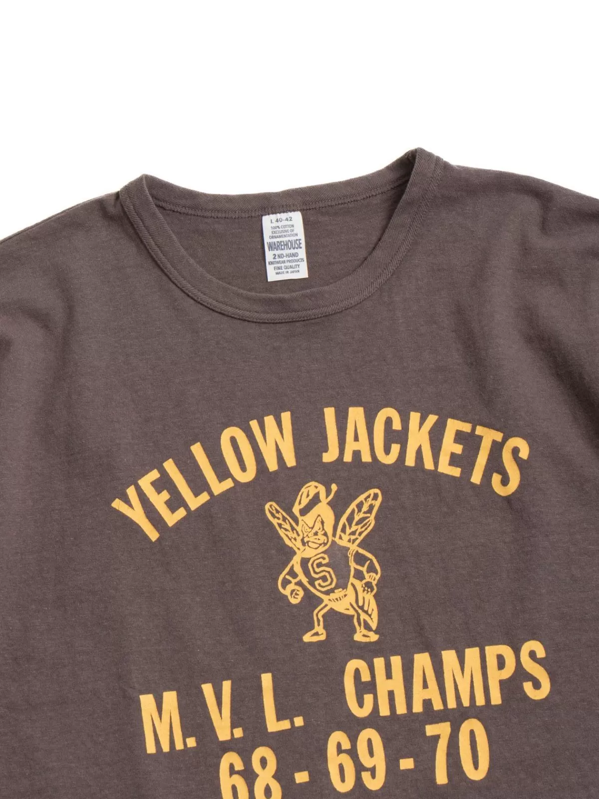 Lot 4064 Yellow Jackets T Shirt Charcoal^Warehouse & Co Fashion