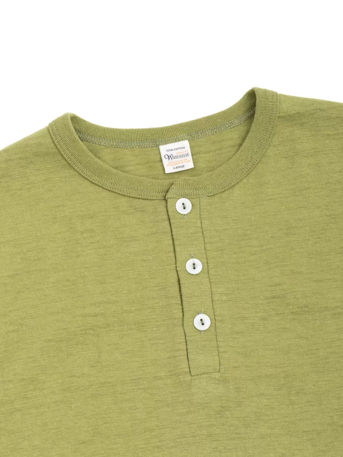 Lot 4601 Henley Neck T Grass Green^Warehouse & Co Flash Sale