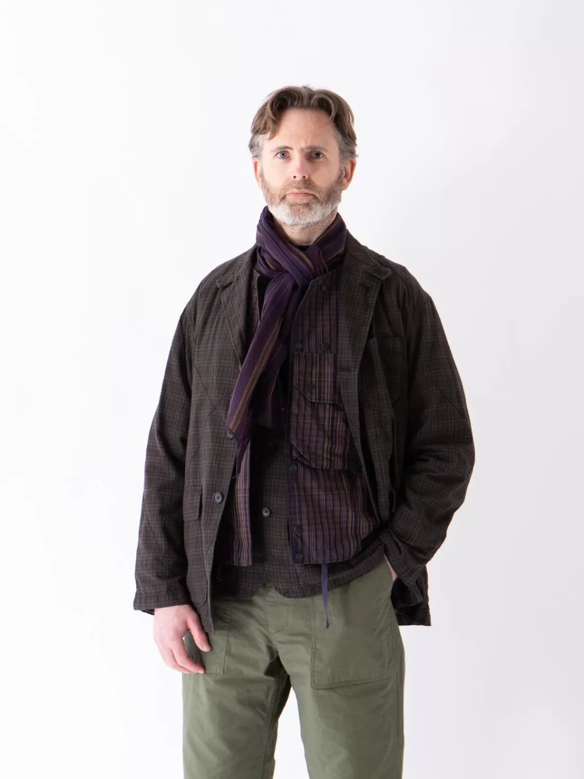 Multi Color Nyco Plaid Cover Vest^Engineered Garments Best