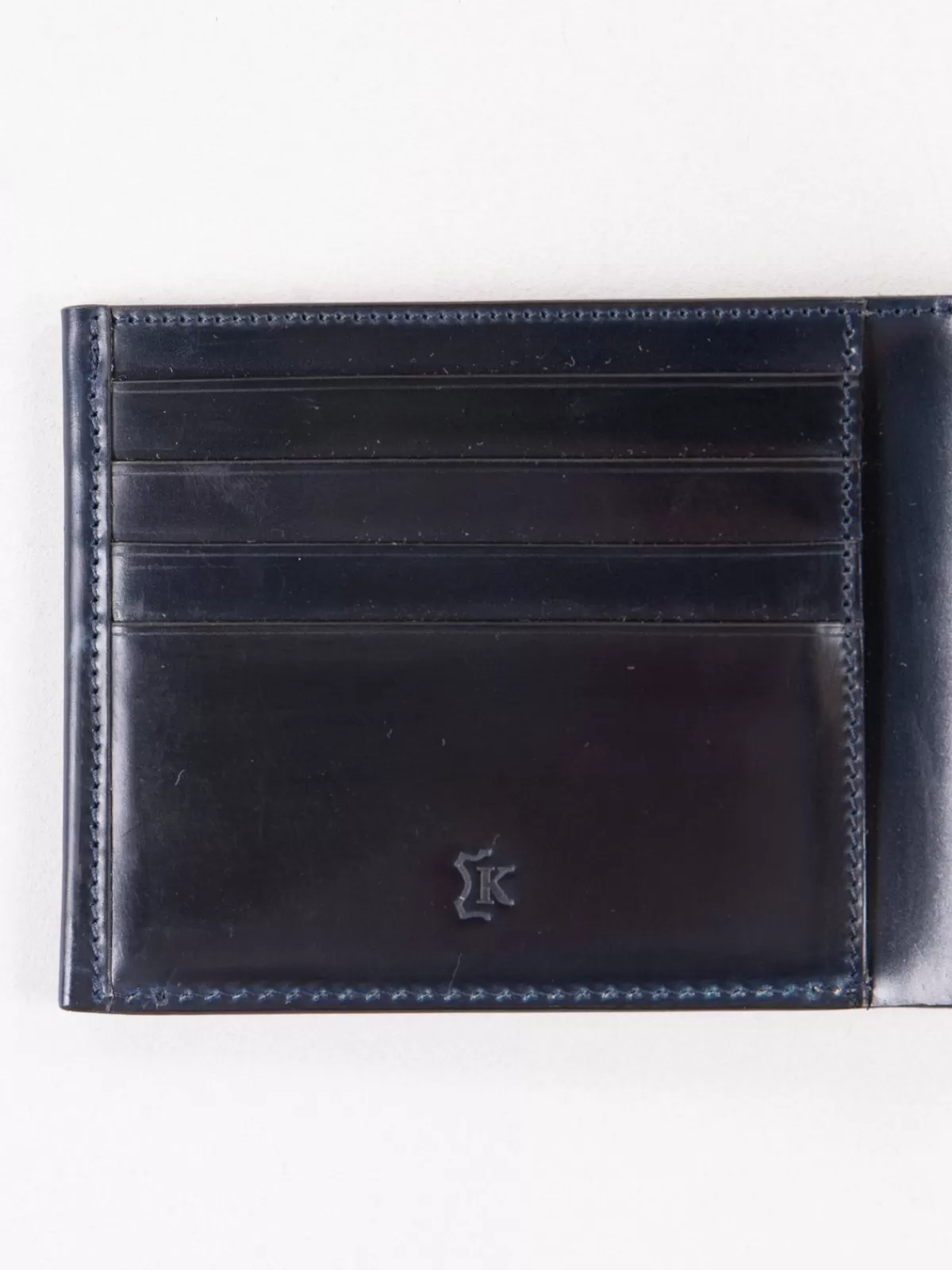 Navy Horween Cordovan 4 4 Wallet^KREIS Store