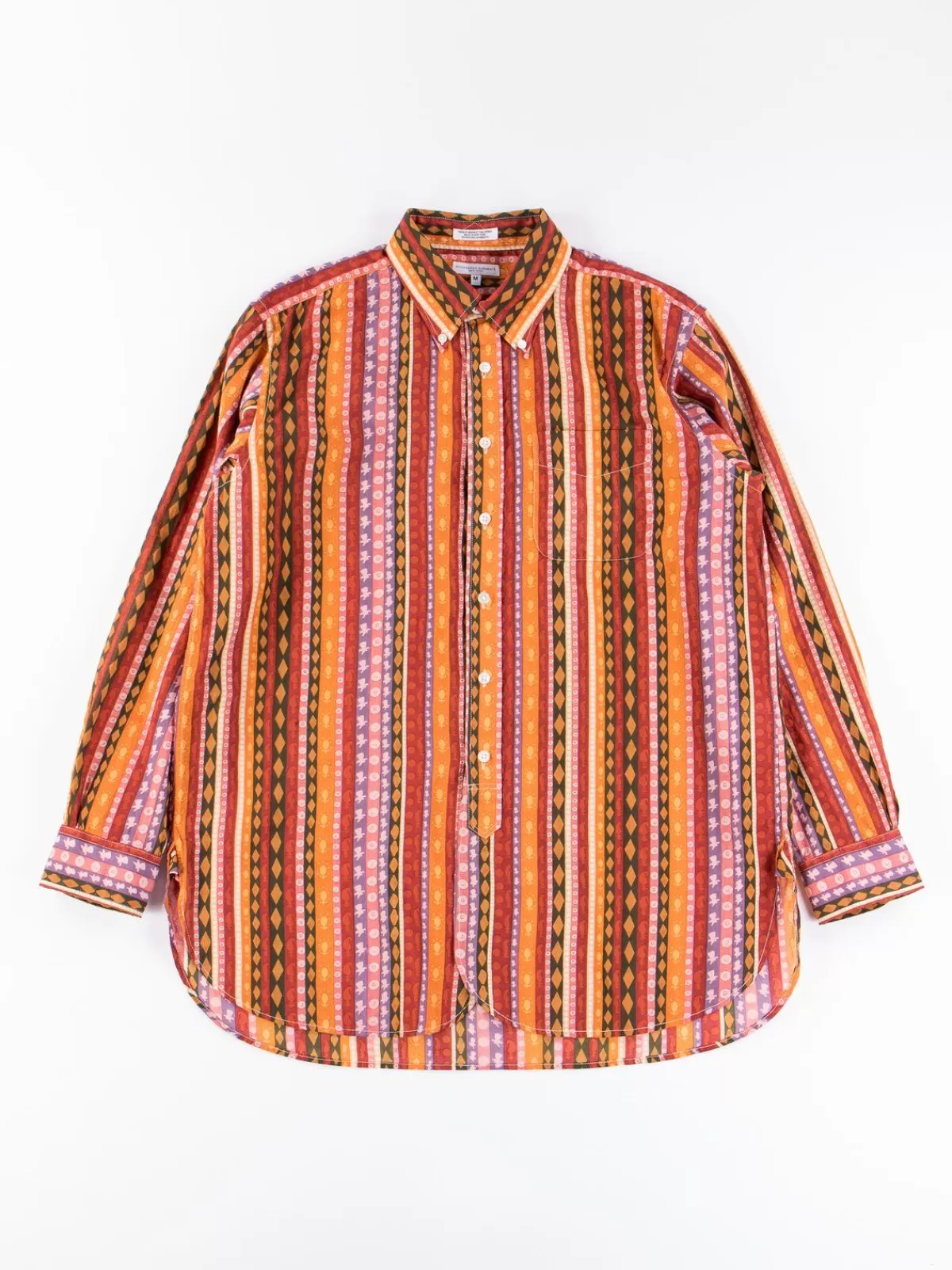 Orange Cotton Lawn Batik Stripe 19Th Century Bd Shirt^Engineered Garments Clearance