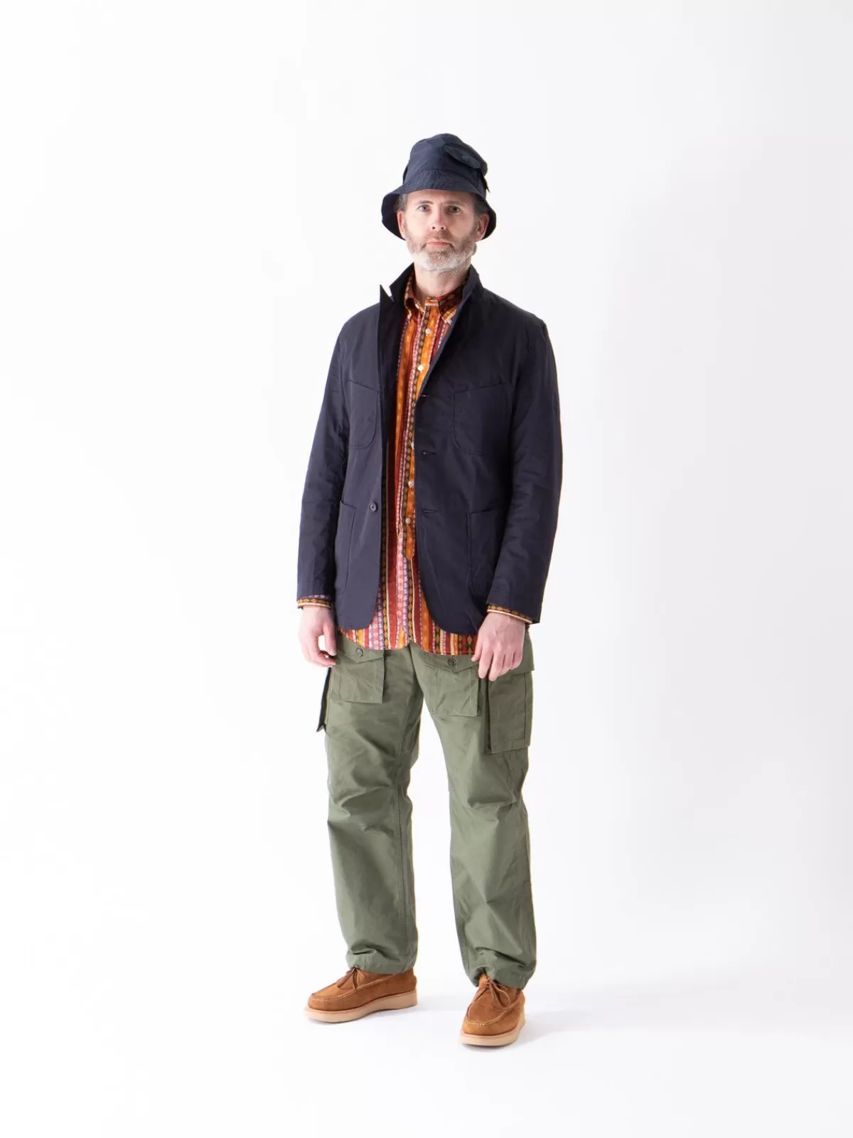 Orange Cotton Lawn Batik Stripe 19Th Century Bd Shirt^Engineered Garments Clearance