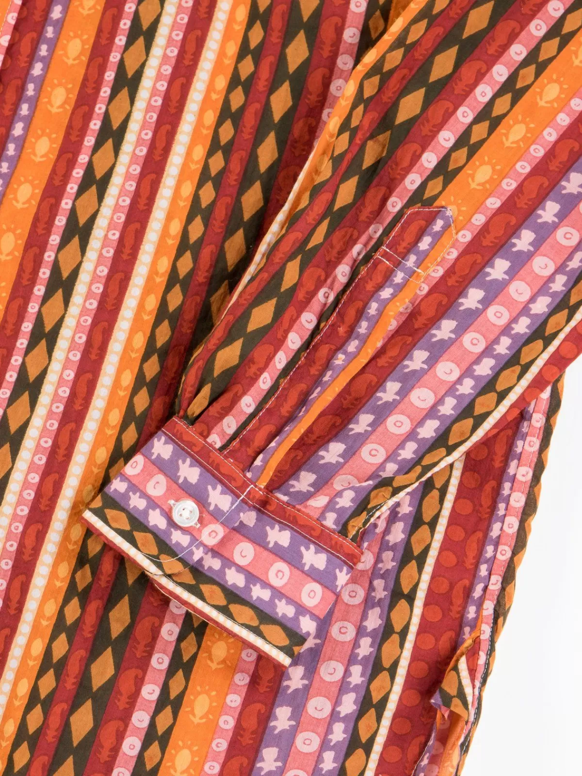 Orange Cotton Lawn Batik Stripe 19Th Century Bd Shirt^Engineered Garments Clearance