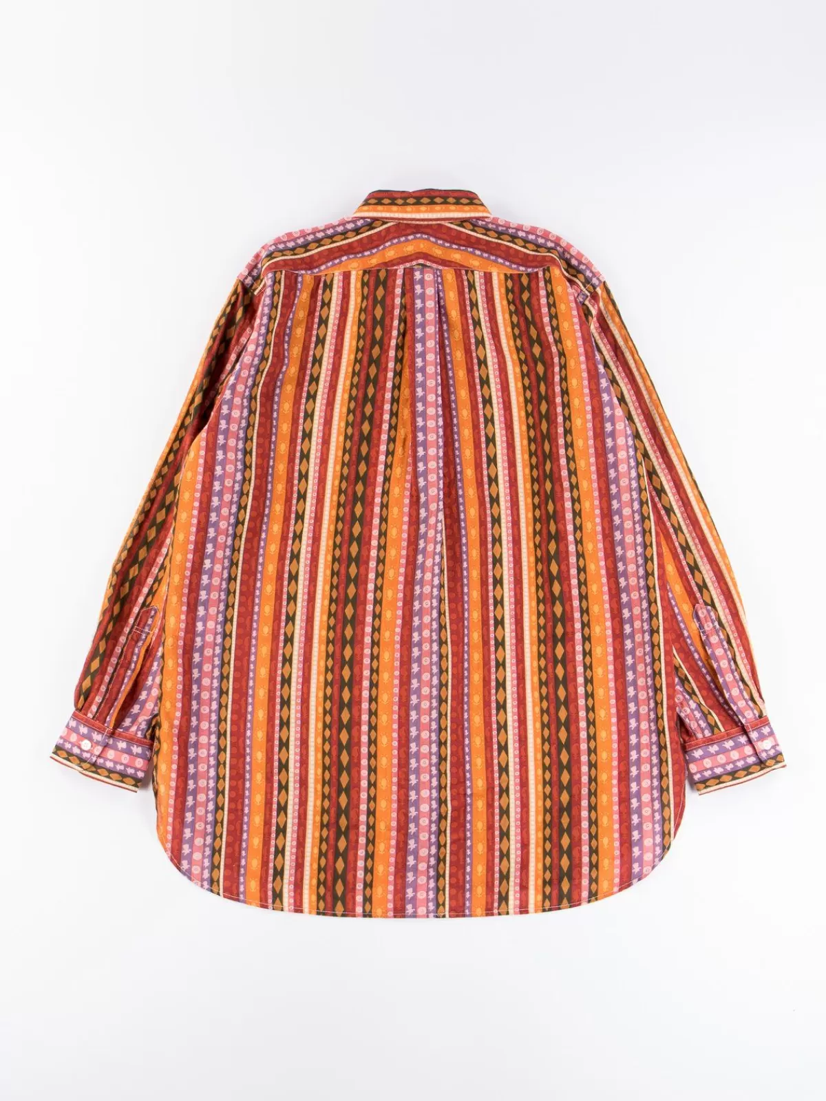Orange Cotton Lawn Batik Stripe 19Th Century Bd Shirt^Engineered Garments Clearance