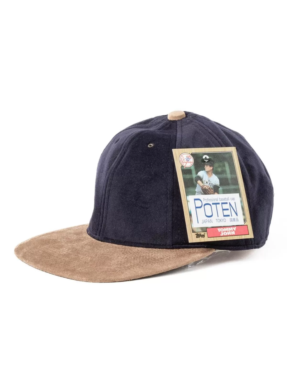 Pig Suede 2 Tone Navy Baseball Cap^Poten Best