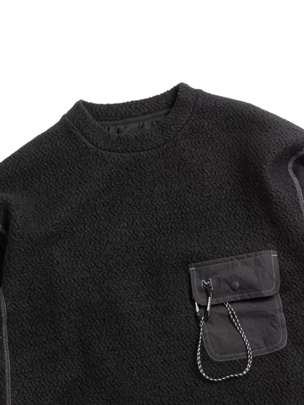 Re Wool Jq Crew Neck Black^and wander Store