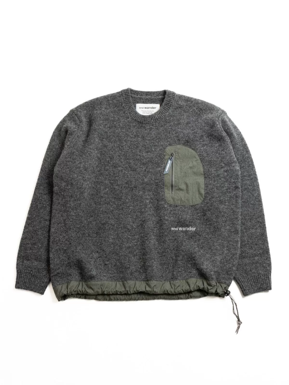 Shetland Wool Sweater Gray^and wander Store