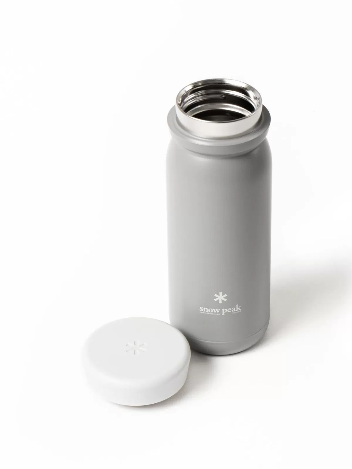 Stainless Vacuum Bottle Milk 500 Ash^Snow Peak Hot