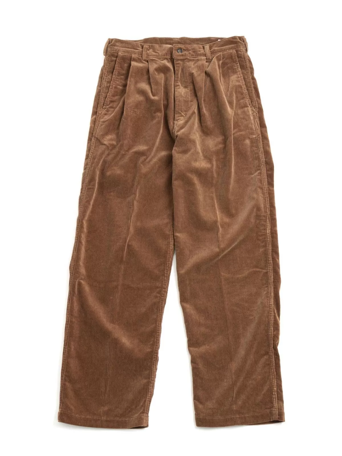 Two Tuck Wide Corduroy Trouser Camel^orSlow Flash Sale