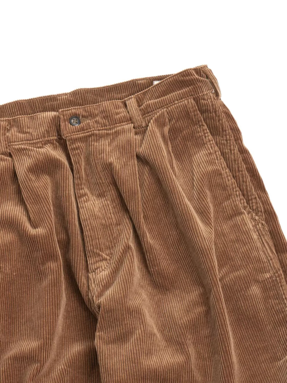 Two Tuck Wide Corduroy Trouser Camel^orSlow Flash Sale