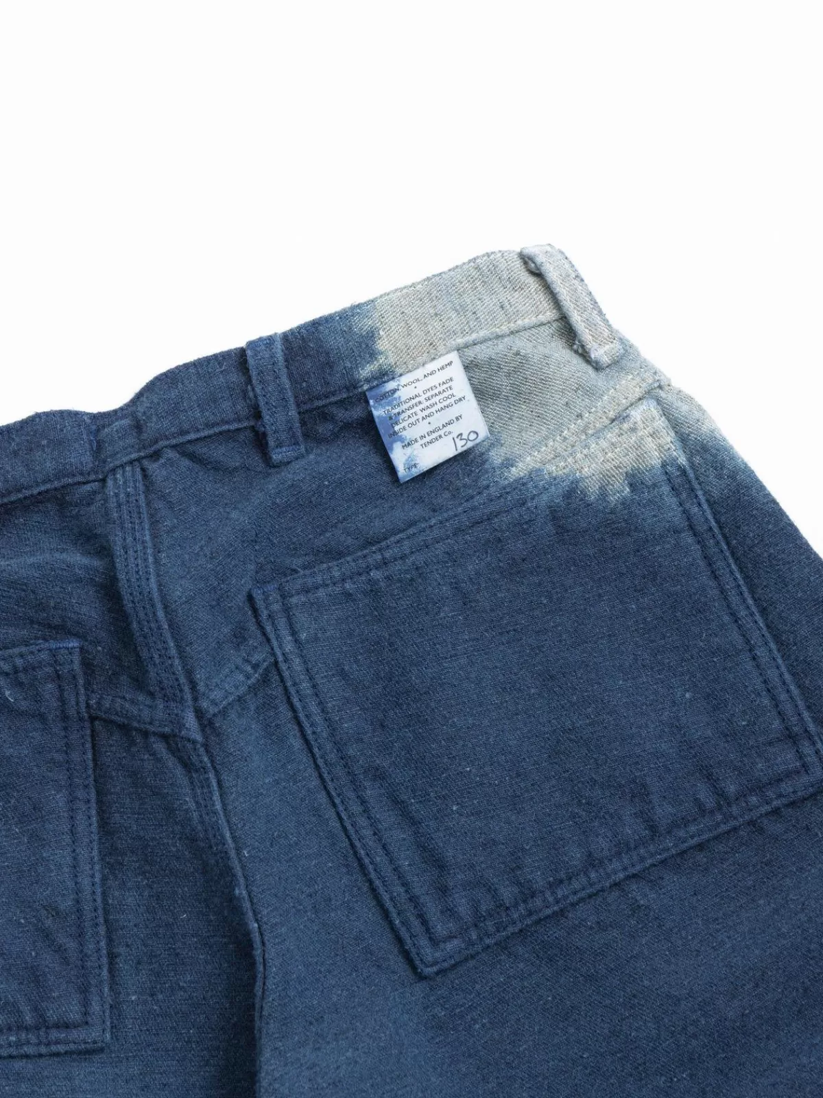 Type 130 Tapered Hemp Wool Cotton Bull Denim Achilles' Heel Indigo Dyed^Tender Co Clearance