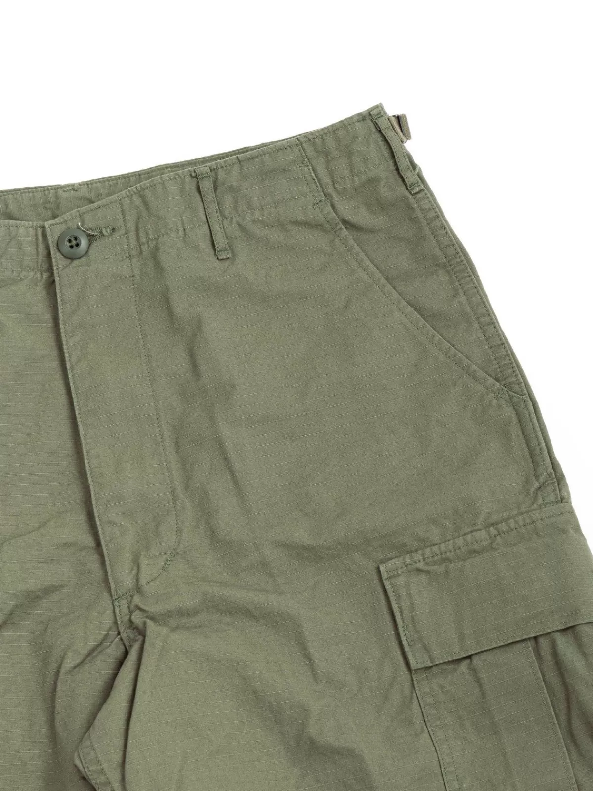 Vintage Fit 6 Pocket Cargo Shorts Ripstop Army Green^orSlow oddments Shop