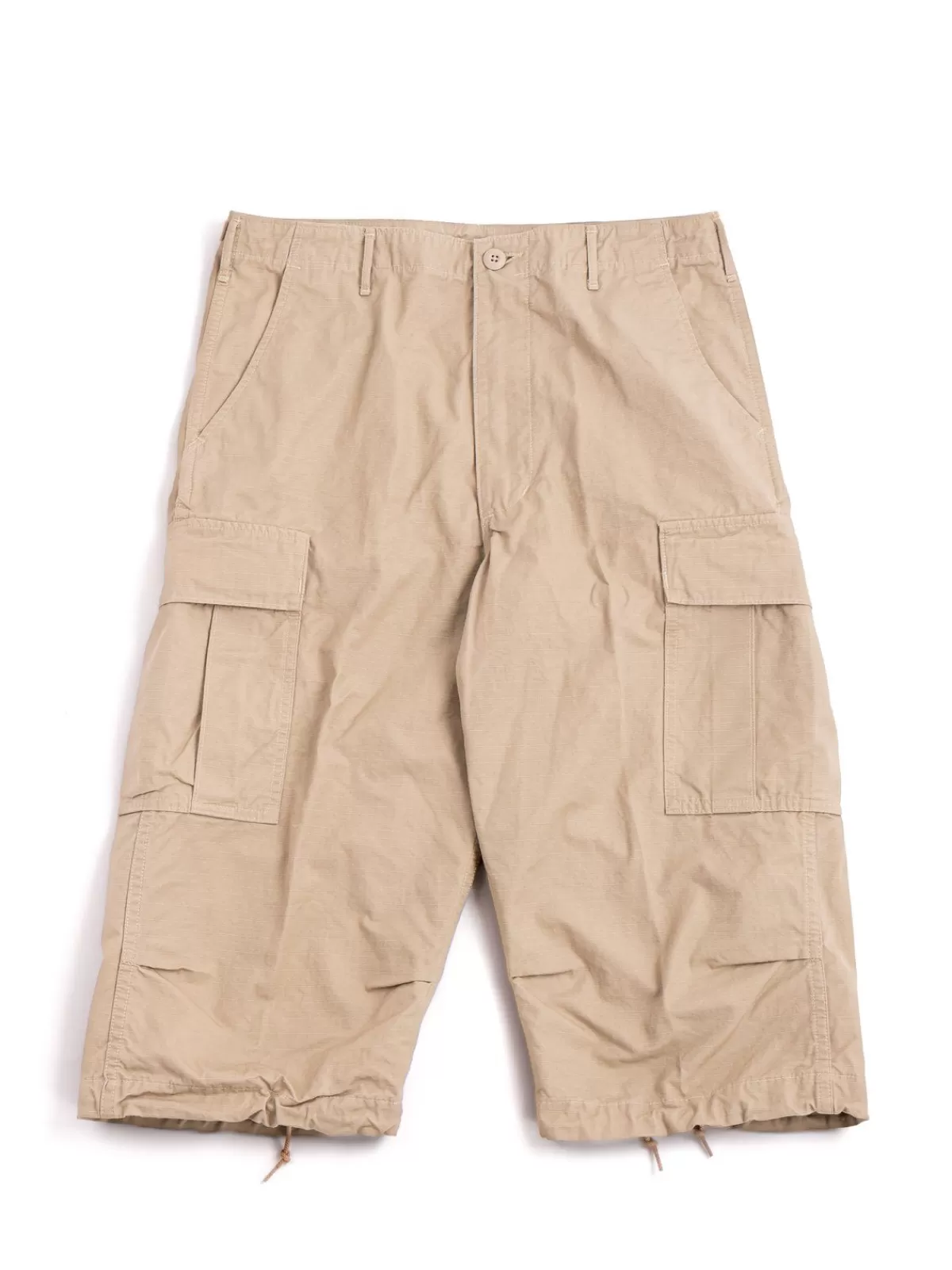 Vintage Fit 6 Pocket Cargo Shorts Ripstop Beige^orSlow oddments Online
