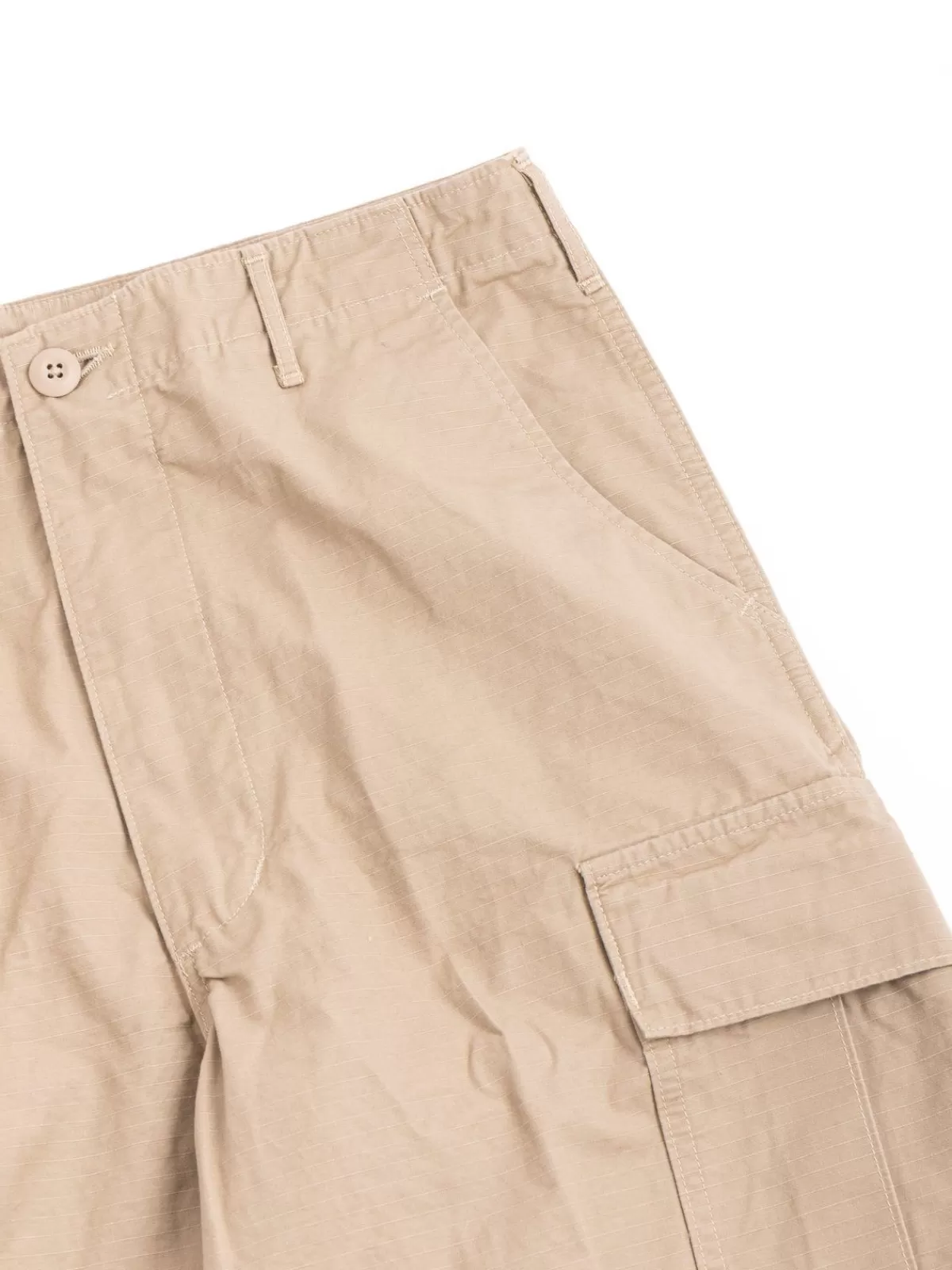 Vintage Fit 6 Pocket Cargo Shorts Ripstop Beige^orSlow oddments Online